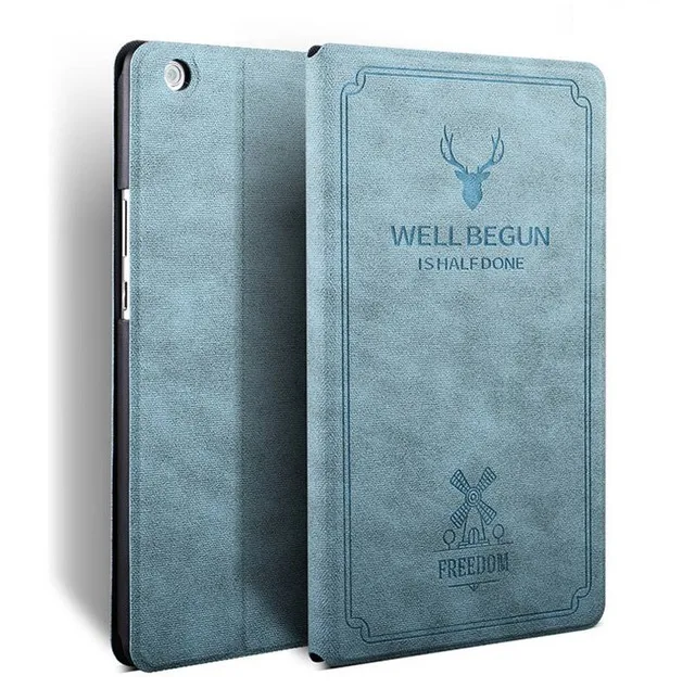 Синий For Huawei MediaPad M5 Lite 10 BAH2-W19/L09/W09 Case Ultra Slim Retro Pu Leather Smart Stand Cover For Media Pad M5 Lite 10.1" - Цвет: Синий