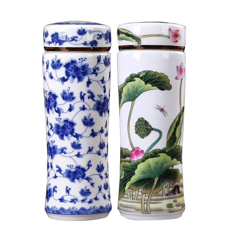 Двухслойная керамическая бутылка для воды Цзиндэчжэнь высококачественные