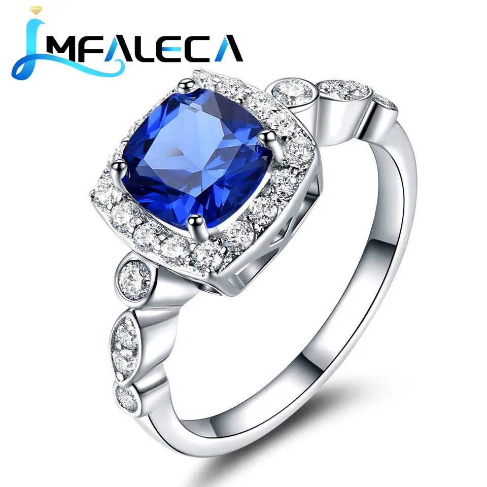 

LMFALECA Birthstone 925 Silver Rings for Women Blue Sapphire Gemstone Rings for Women Romantic Engagement Dropshipping Jewelry