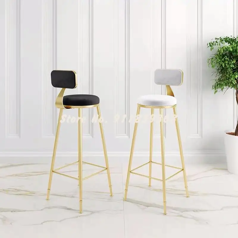 Простой Металлический барный высокий стул для отдыха американский железный