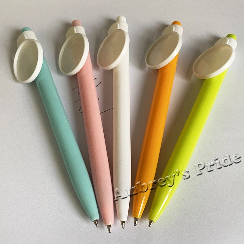 10Pcs White Green Pink Blue Orange Ball Pen For 1&quot 25mm Flat Sticker Image Metal Back Button Supplies Materials | Канцтовары для