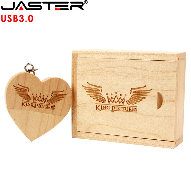 USB-флеш-накопитель JASTER деревянный в форме сердца 64/16/32 ГБ 1 шт. | Компьютеры и офис