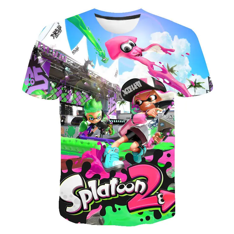 

New Summer Splatoon 3D Printed T Shirt Boy Girl Kids Cool Fashion Streetwear Men Women Children Casual Short Sleeve Tops T-shirt