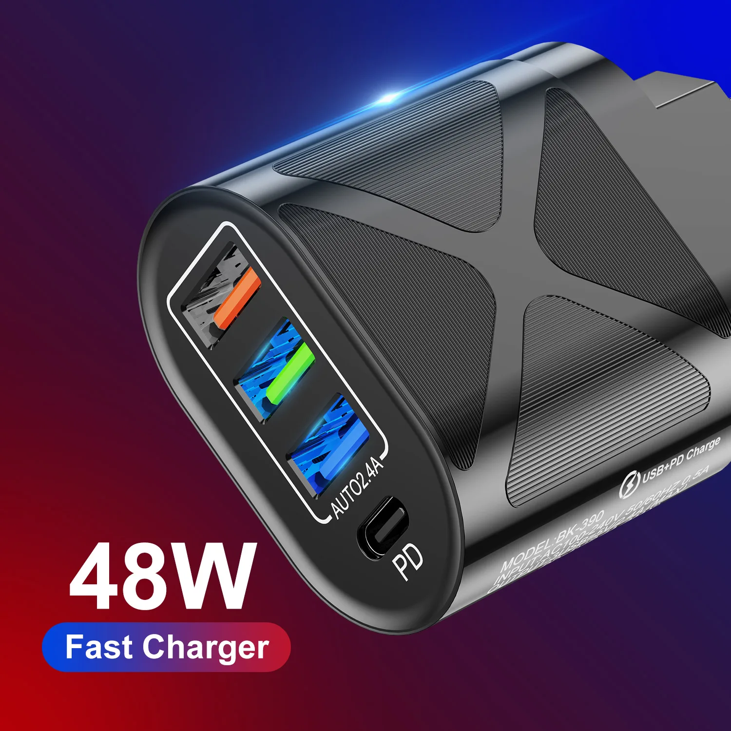 

Зарядное устройство 3U с USB-портами и поддержкой быстрой зарядки, 20 Вт