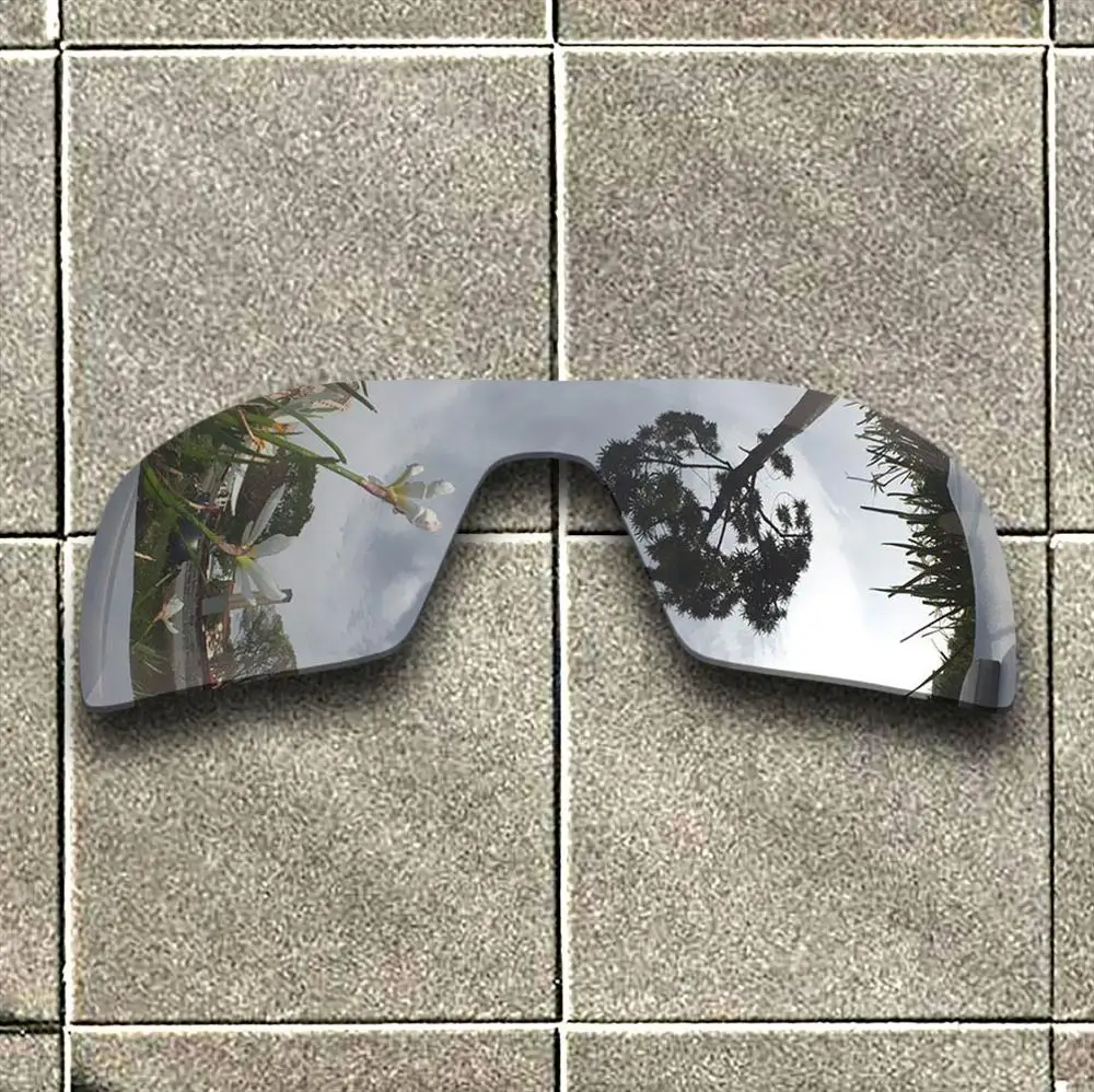 

Silver Titanium Polarized Sunglasses Replacement Lens for-Oakley Oil Rig Frame 100% UV Protection Good Fitness