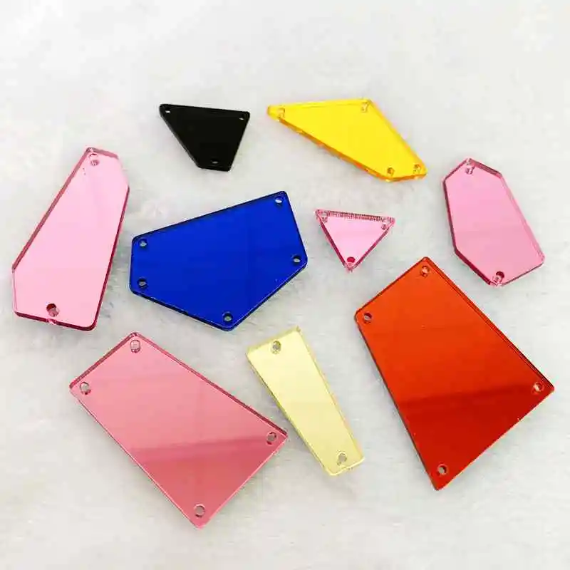 Многоразовые прозрачные кристаллы швейное зеркало стразы аппликация с плоской