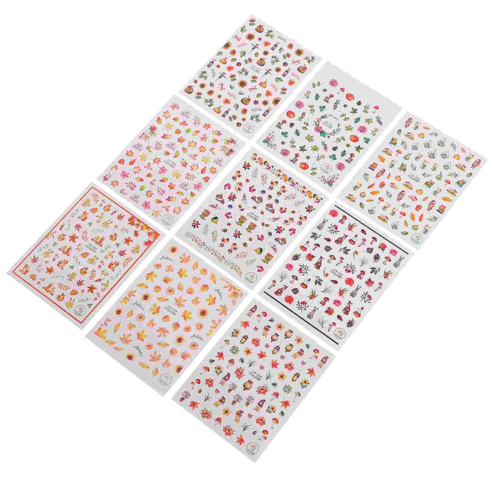 

Sheets Maple Leaf Nail Stickers Fingernail Beauty Tools Nail Stickers