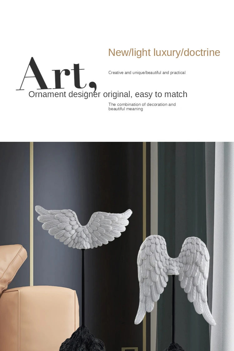 

Cy Creative Feather Ornament Living Room Coffee Table Desktop Wine Cabinet Soft Home Decoration Hallway TV Cabinet Furnishings