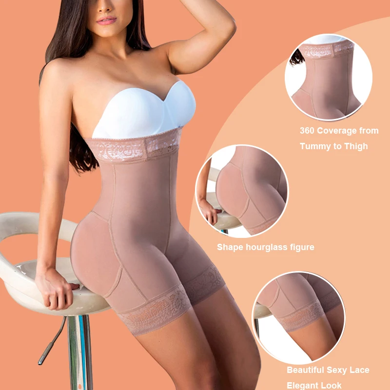 Женская короткая бесшовная сетка с высокой талией для послеоперационной