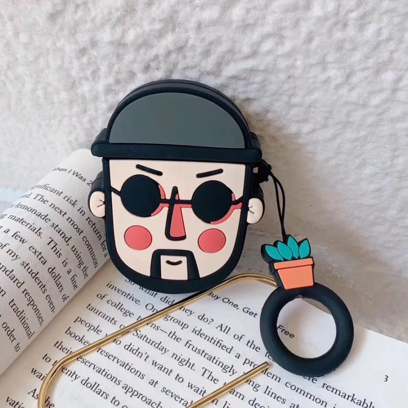 Style 2 Забавный мультфильм пара наушников чехол для Apple Airpods силиконовые наушники Чехлы Airpods зарядная коробка защитный чехол ремешок - Цвет: Style 2