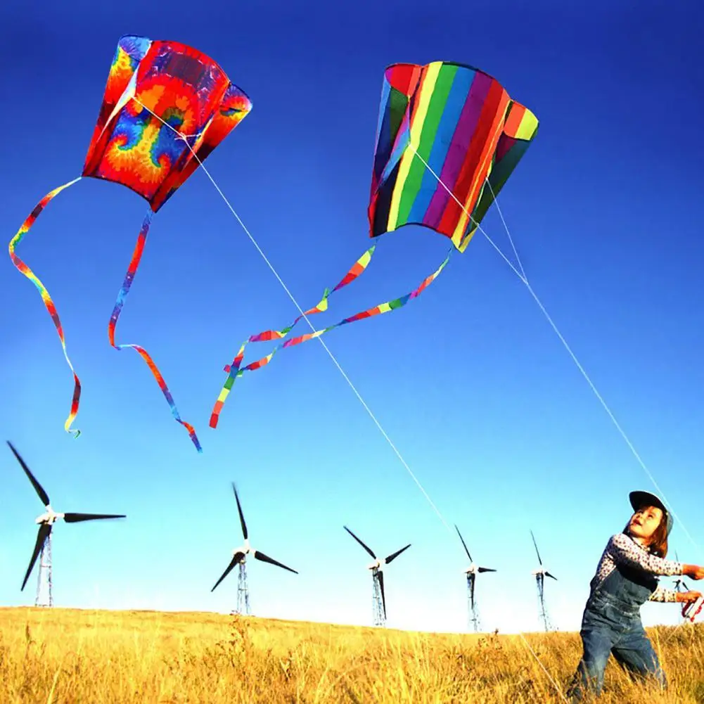 

Outdoor Colorful Parafoil Long Tail Flying Kite with 30m Line Children Kids Sport Toy Parent-Child Interactive Game Toys