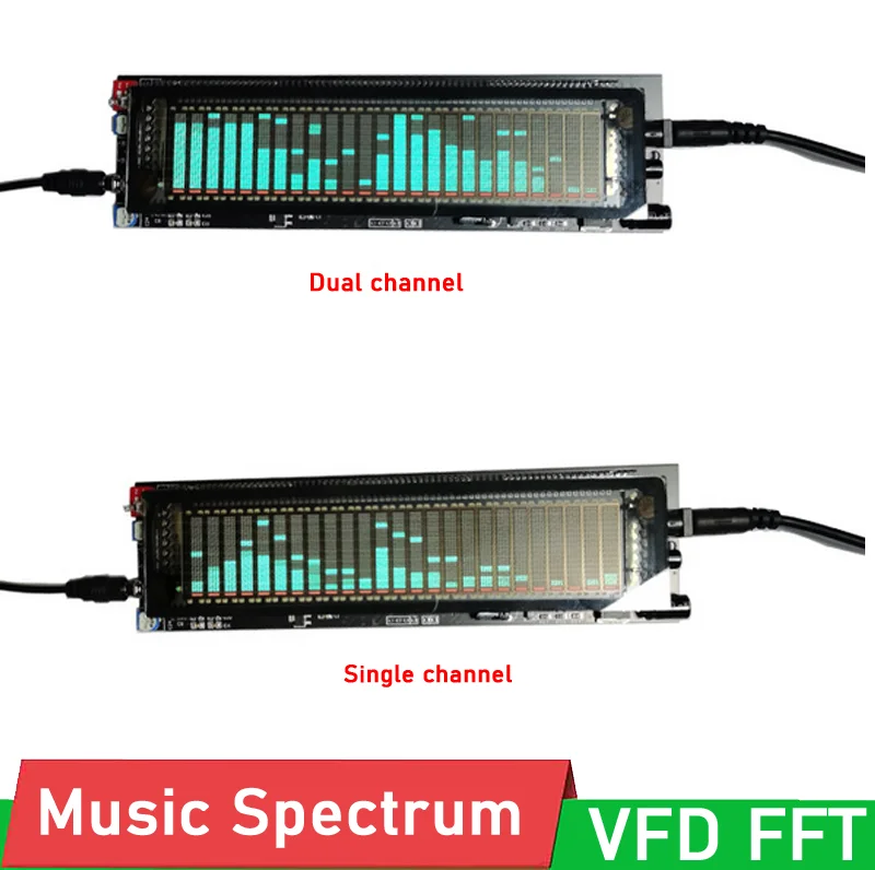 

VFD Display Music Spectrum Level Indicator rhythm Analyzer LED VU Meter light dynamic 12V 24V car mp3 power Amplifier Board new