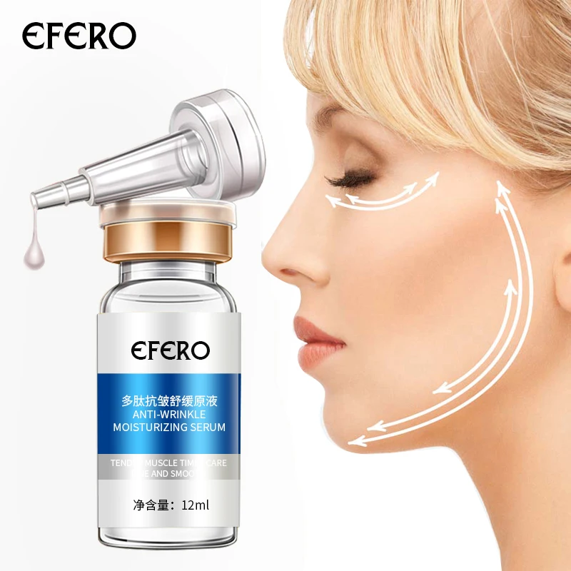 

EFERO Six Peptide Anti-Wrinkle Serum Reduce Fine Lines Hyaluronic Acid Moisturizer Collagen Facial Whitening Essence Anti-Aging