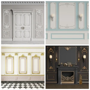 Laeacco Фотофон винтажный серый шикарный настенный дверь Свадебный День Рождения Вечеринка ребенок портрет детская фотография