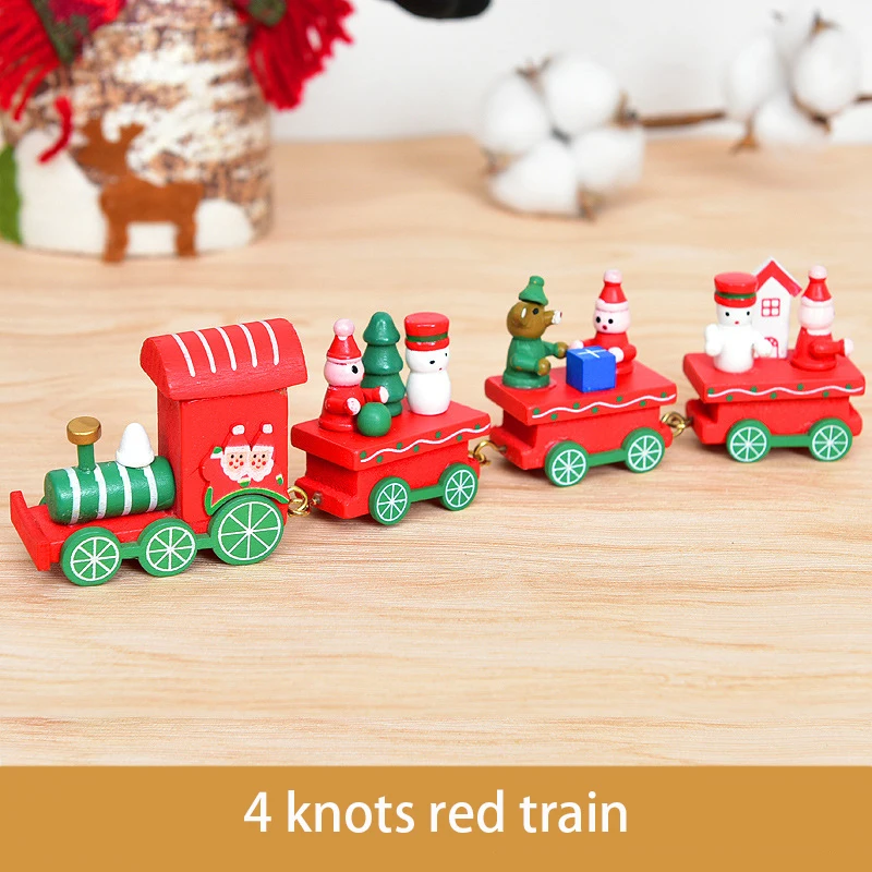 Деревянный Рождественский поезд украшение Рождественское для дома подарок