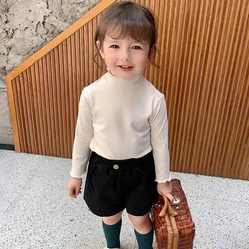 

Хлопковая футболка для девочек, детская рубашка с длинным рукавом, топы для девочек на весну, осень 2022, одежда