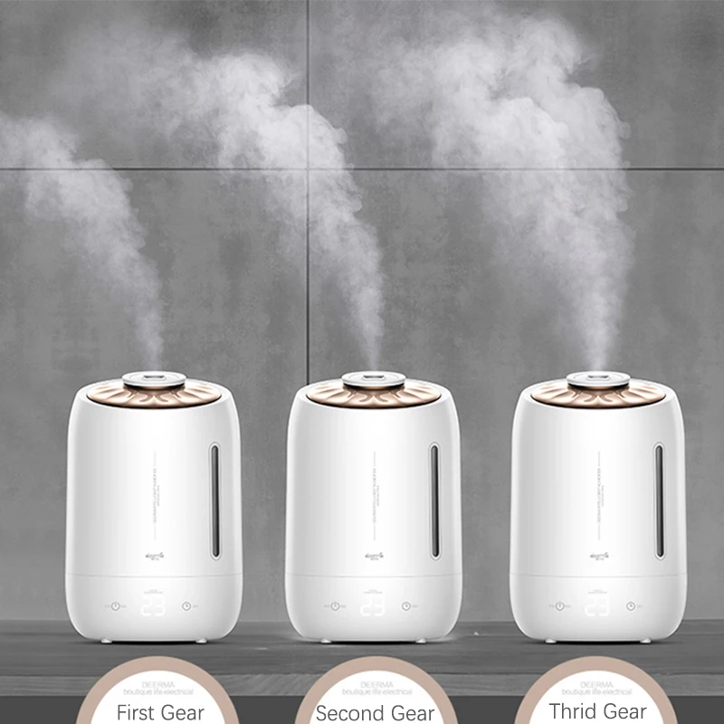 deerma air humidifier household air purifying capacity 5l mist maker timing with intelligent touch screen adjustable fog free global shipping