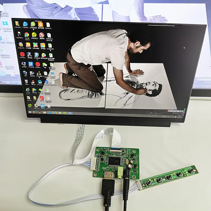 13,3 дюймовый дисплей емкостный сенсорный модуль kit1920x1080 ips HDMI ЖК-модуль Автомобильный Raspberry Pi 3 10 точечный емкостный сенсорный монитор