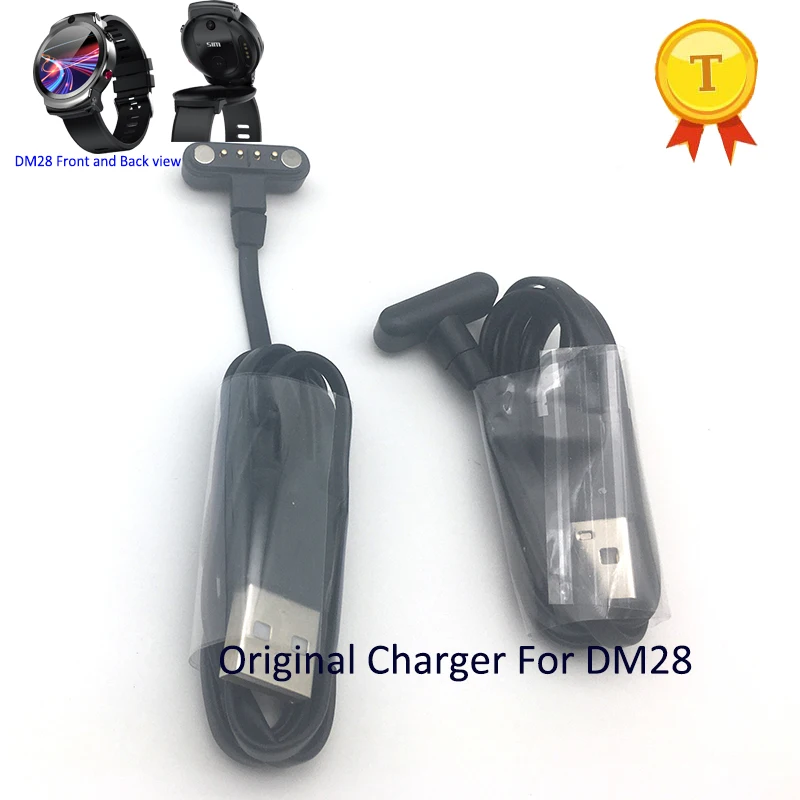 

original charging cable 4pin magnetic data charge wire charger for dm28 lem13 smart watch phone watch wristwatch clock saat hour