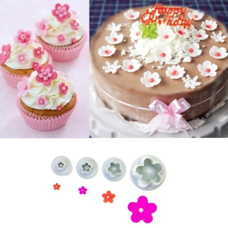 Форма для торта 4 сливы весенний сахар цветок пресс-форма высечки форма печенья |