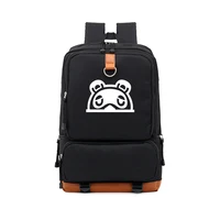 animal crossing racoon backpack school backpack casual travel black nylon bag gamer backpack high capacity