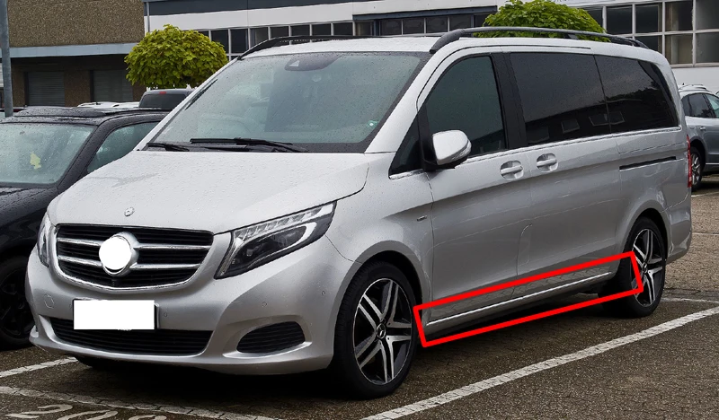 Для Mercedes-Benz Vito (W447) 2016-2019 2017 2018 2020 2021 автомобильные аксессуары ABS хромированная