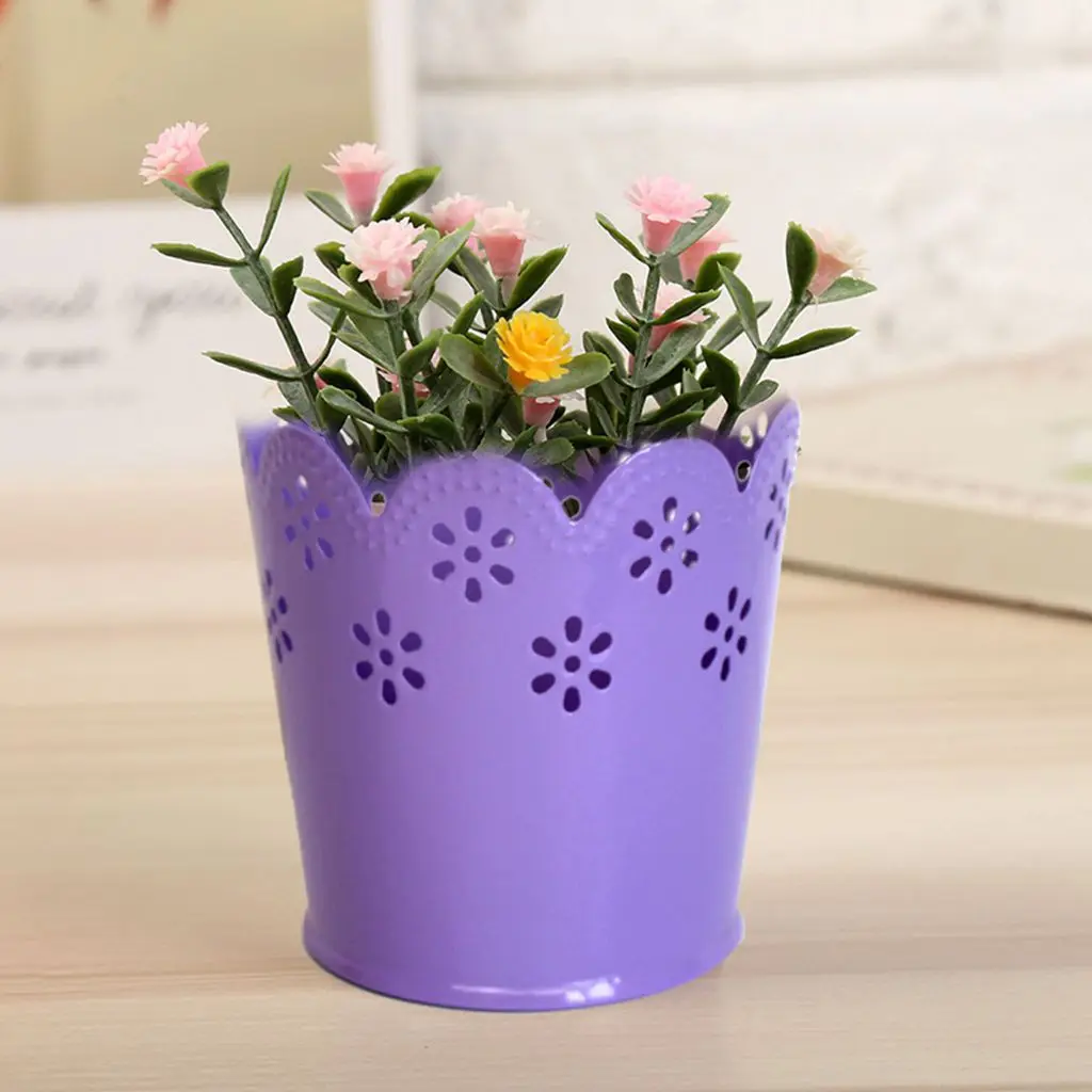 Полые цветочные корзины держатель Контейнер Настольный Органайзер макияж бочки