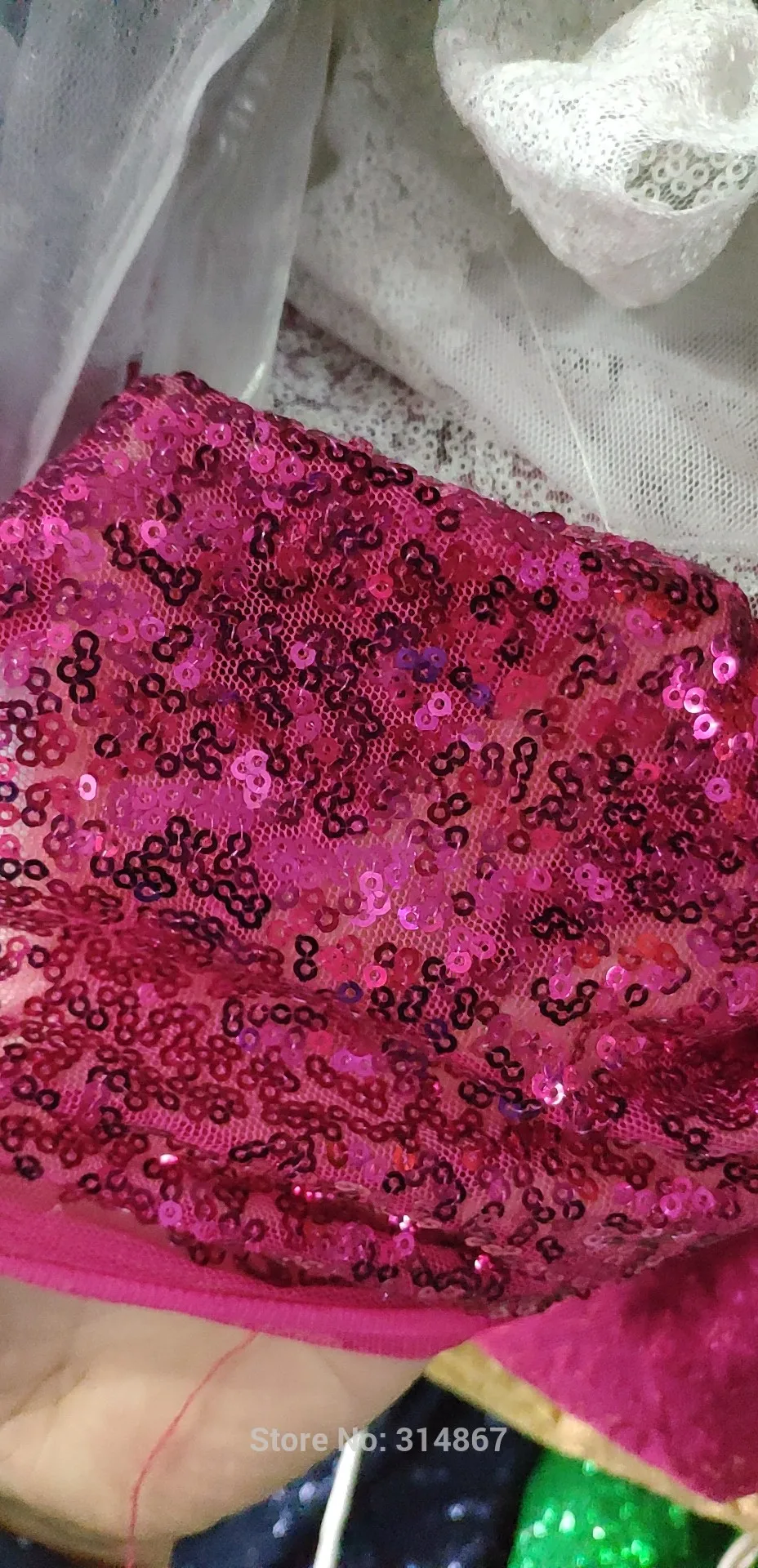 rose red Это YiiYa вечернее платье реальные блестки Половина рукава Многоярусное с отворотом вечерние платья серые вечерние платья LX1398 robe de soiree - Цвет: rose red