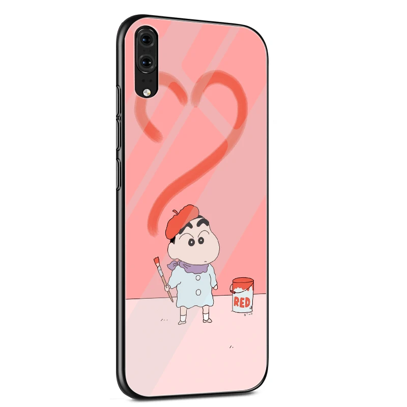 Стеклянный Чехол для мобильного телефона Huawei Mate Honor 8X 9 10 7A 0 P30 P0 P10 Lite Pro P Smart Cover Crayon