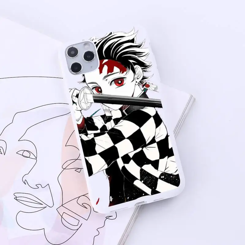 

Demon Slayer Phone Case Candy Color for iPhone 6 7 8 11 12 s mini pro X XS XR MAX Plus
