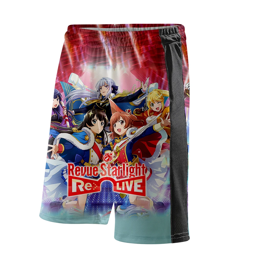 

Cool Men's Loose Shorts Summer 3D Anime Revue Starlight Manga Fitness Streetwear Cool Pants Board Shorts Cn(origin) Aikooki