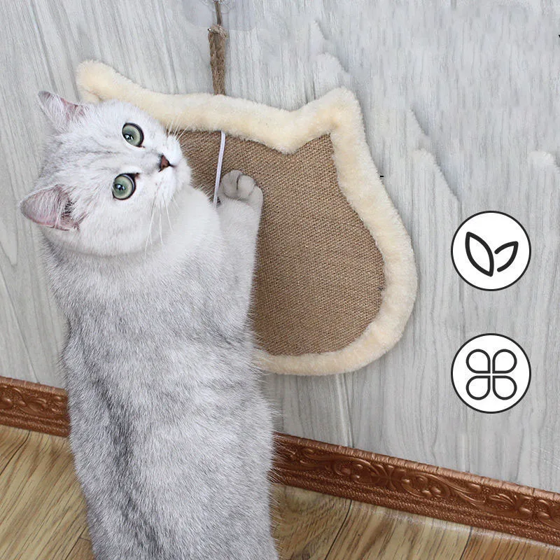 

Cat Scratching Mats Natural Sisal Felt Durable Cat Scratcher New Sisal Scratching Pad Cats Protecting Cat Shape Cats Supplies