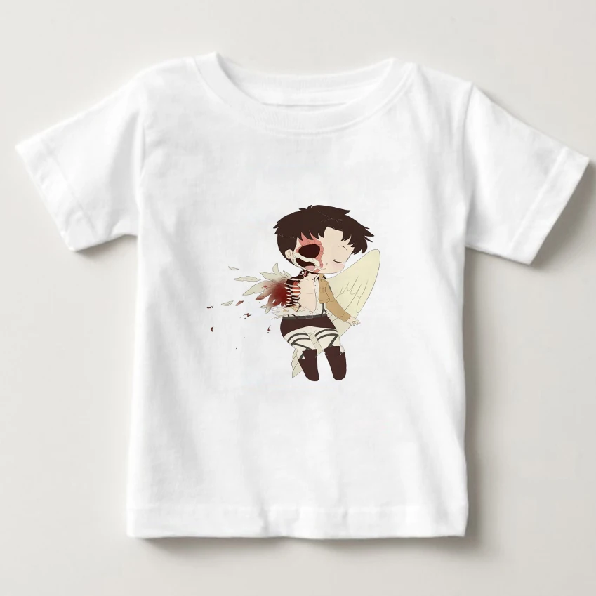 

Kids T Shirt Children Anime T-shirts The Captain Shingeki No Kyojin Attack On Titan T Shirts Boy/girl Short Sleeve O Neck Tee N