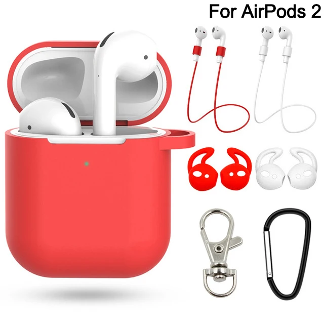2 Red Set 7 шт./компл. идеальный чехол для airpods 2 для airpods pro 3 Earpods чехол для IPad air стручки pro funda для airpod Чехол чехол Аксессуары - Цвет: 2 Red Set