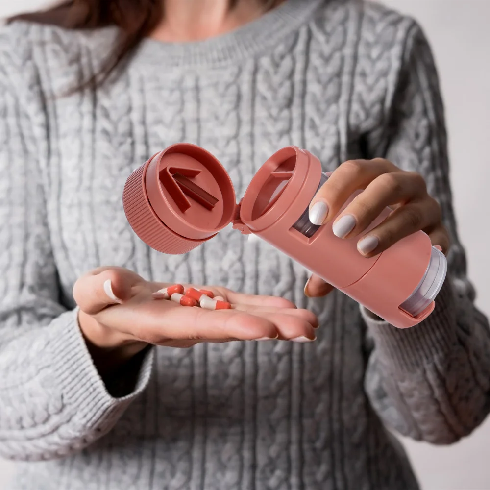 

1Pc Portable Pill Case Multi-function Pill Storage Container Mini Pill Box