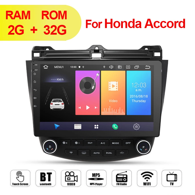 Автомагнитола на Android 9 12 для Honda Accord 7 2003-2007 10 1 дюйма GPS без DVD | Автомобили и