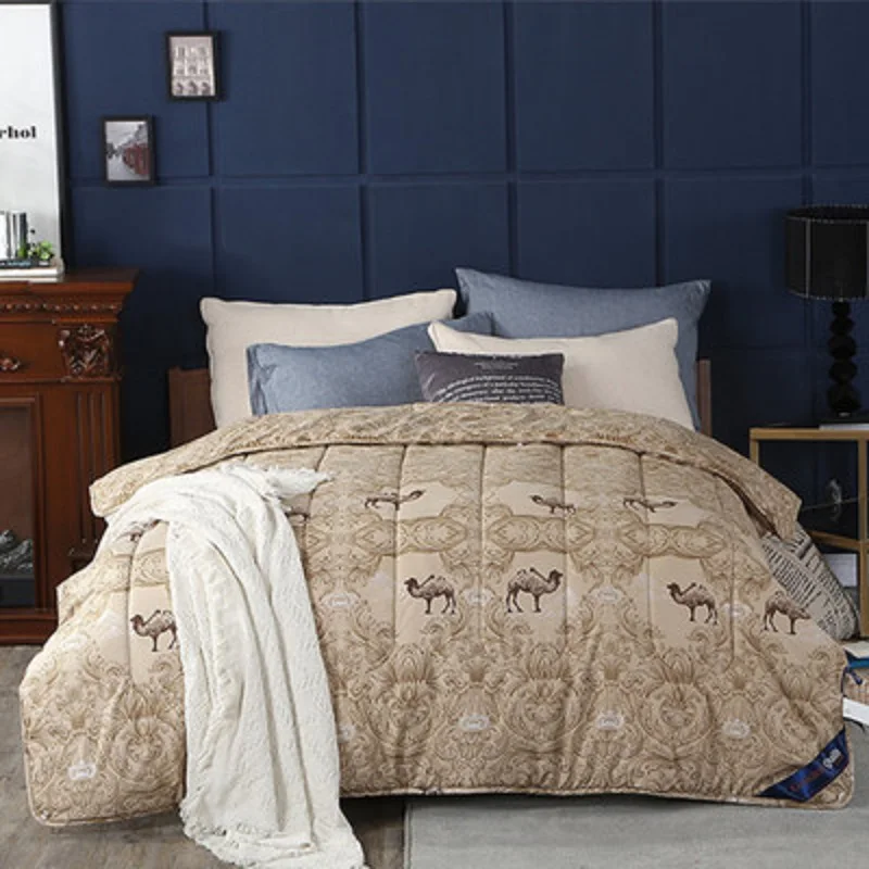 Одеяло из верблюжьей шерсти теплое зимнее шерстяное одеяло роскошное постельное