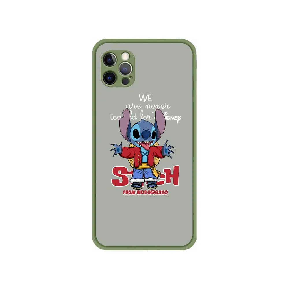 

StitchMint Green Anime Phone Case cover For iphone 12 Pro Max 11 8 7 6 S XR PLUS X XS SE 2020 mini cell shell