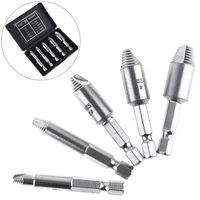 5pcs hss silver strip breakage screw extractor with threaded type screw tool for home new