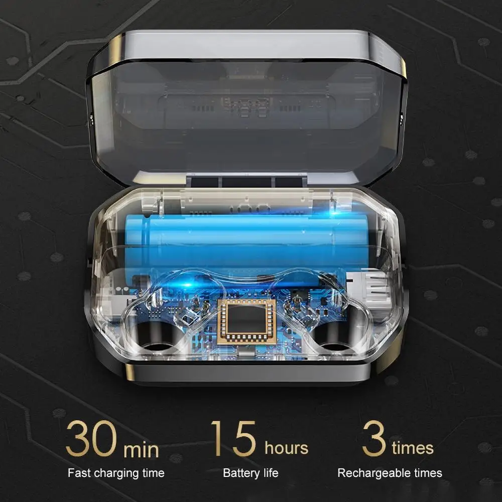 Беспроводные спортивные наушники Leodavin M8 Blurtooth 5 0 водонепроницаемые Tounch control 2200
