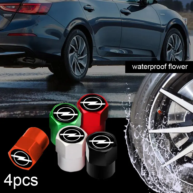 

4Pcs Car Goods Dustproof Cap Car Tire Valve Stem Caps Bolt-In For Opel Astra H G J Insignia Mokka Zafira Corsa Vectra C D ect