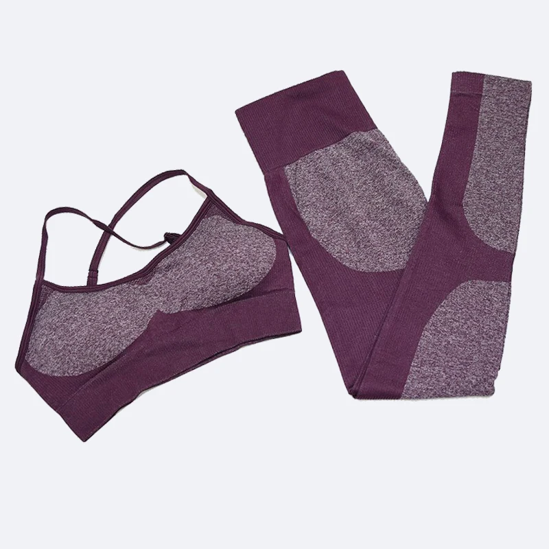 Новинка Бесшовные женские сексуальные комплекты для йоги профессиональный