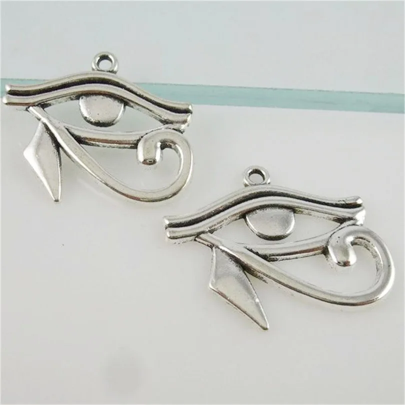 5 шт. античное серебро египетского пирамиды Всевидящее с клипсами Дурной глаз