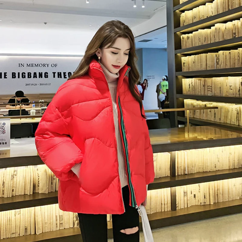 Новинка 2019 года сезон осень-зима легкая куртка-пуховик в Корейском стиле женская