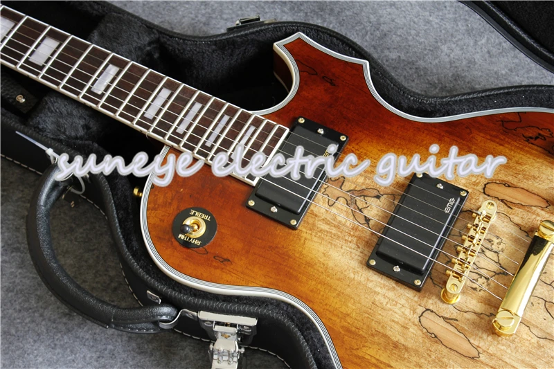 Китай Suneye Пользовательские электрогитара с естественной древесины красное
