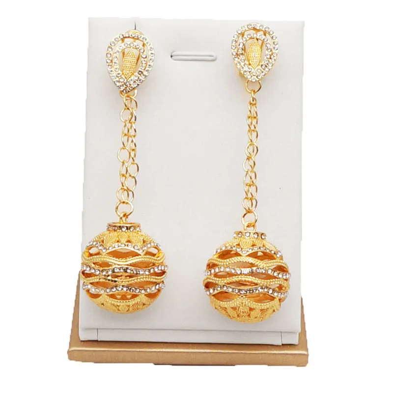 

Wedding Drop Earrings Jewelry Earrings Gift Gold Color Rhinestone Big Earrings Crystal Earrings wholesale price
