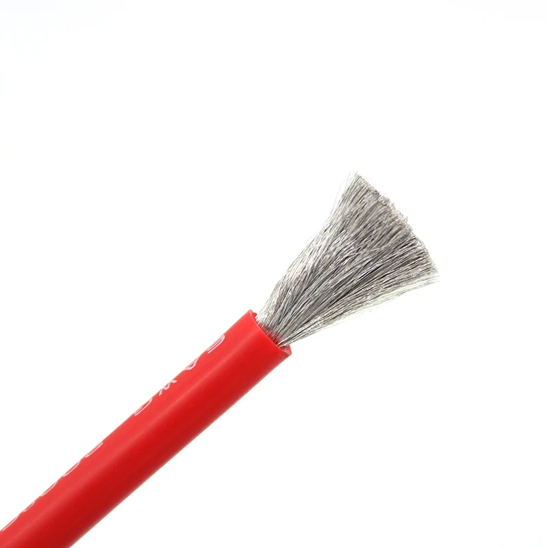 Силиконовый силикагелевый провод 1 м красный черный 6AWG 10AWG 12AWG