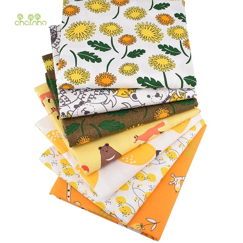 

Autumn Fields Series,Printed Twill Cotton Fabric, For DIY Sewing Quilting Baby & Children's Bed Clothes Material