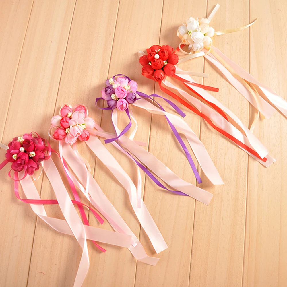 Свадебный браслет на запястье для невесты подружки женский гостей цветок