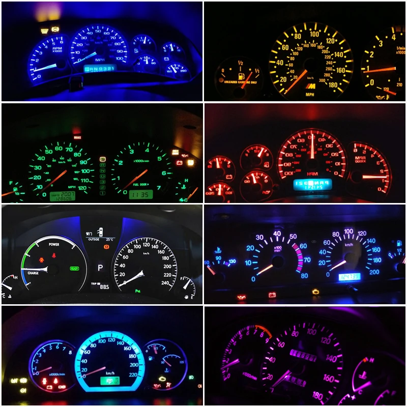 10 Pcs T5 W3W W1.2W 37 73 74 286 2721 LED Car Board Instrument Panel Lamp Auto Dashboard Warming Indicator Wedge Light Bulb images - 6